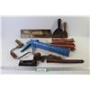 (2) Wood Chisels - 14" Pipe Wrench - Caulking Gun - Hand Drill - Rasp - Trowel (2) Mud Knives