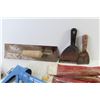 Image 2 : (2) Wood Chisels - 14" Pipe Wrench - Caulking Gun - Hand Drill - Rasp - Trowel (2) Mud Knives