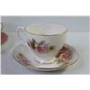 Image 2 : (3) Tea Cups w/Saucers - Queen Anne - Grosvenor - Colclough