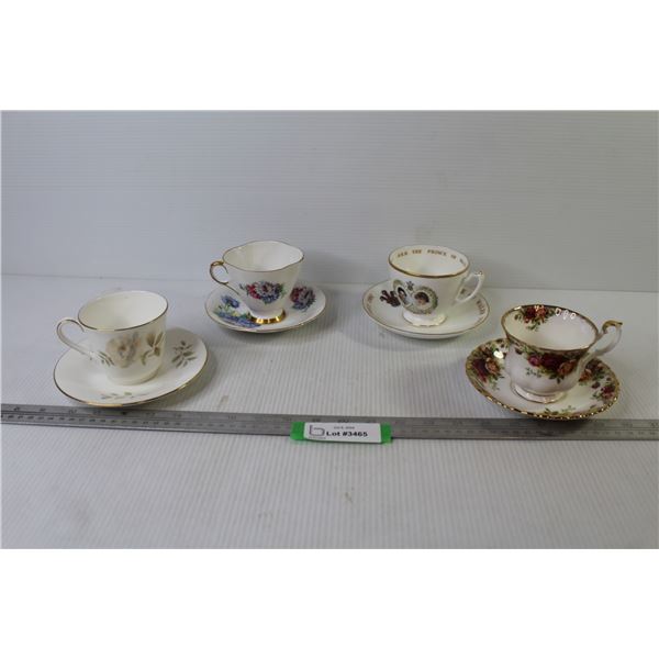 (3) Tea Cups w/Saucers - Royal Albert - Society - Royal Doulton - Staffordshire