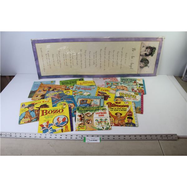(17) Children's Records 45's - Be an Angel Wall Decor Saying