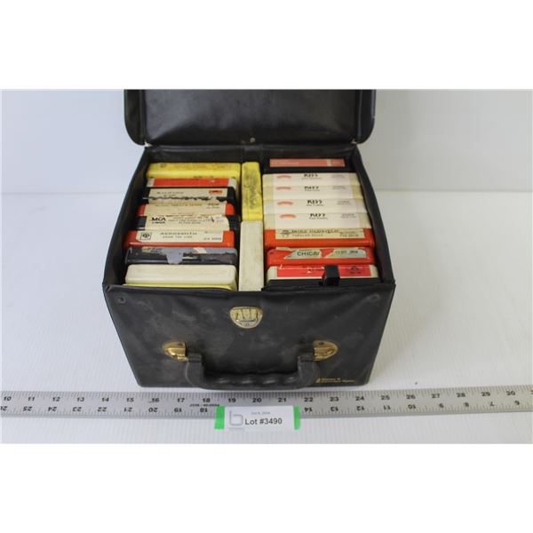 (19) 8 Track Tapes - Headf cleaner - Kiss - Aerosmith - Cream - Blood Sweat & Tears