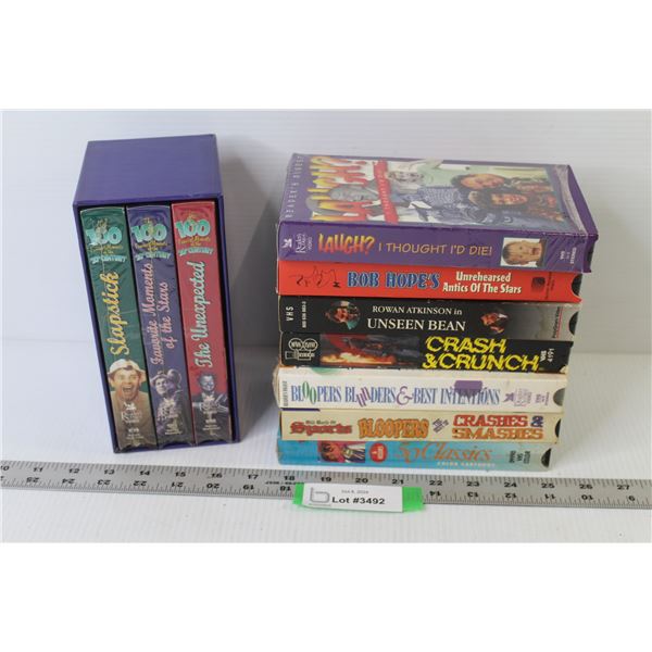(10) VHS Tapes - Casper - Bloopers - Crash - Humor