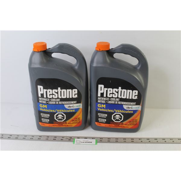 (2) 3.78L Containers of GM Vehicles Preston Antifreeze (concentrate)