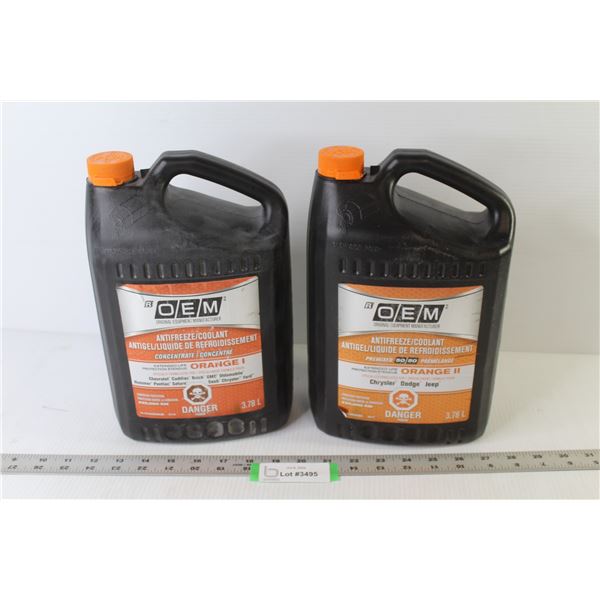 (1) OEM Anti Freeze Coolant - (Orange I) - (1) OEM Antifreeze Coolant (Orange II)
