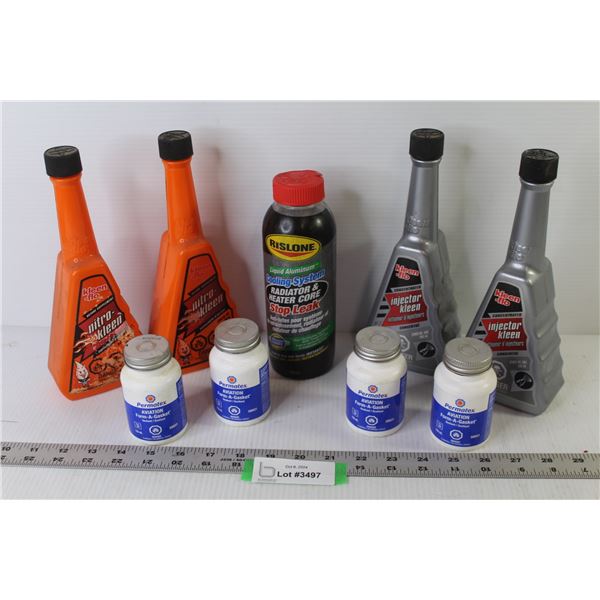 Kleen-Flo - (2) Injector Kleen (2) Nitro Kleen - (4) Aviation Form-A-Gasket - Rislone Radiator & Hea