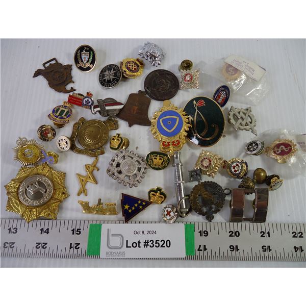 Lot of assorted Pins and Badges as pictured