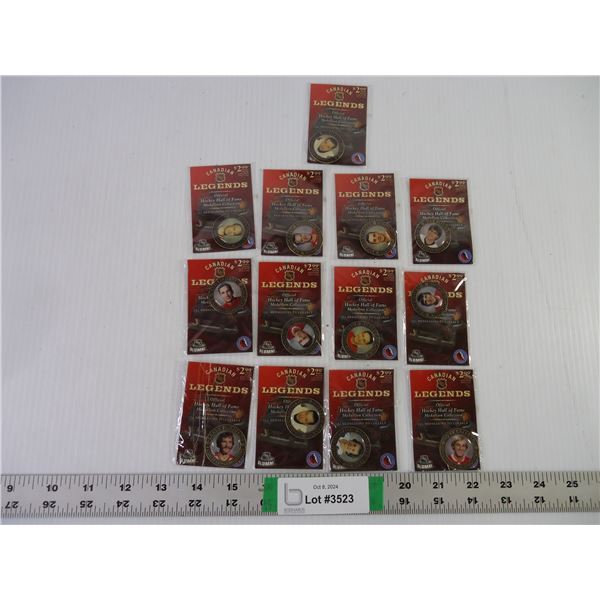 (13) Canadian Legends Hall of fame Collector Coins