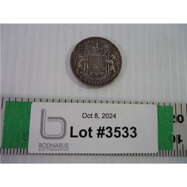 1940 Canadian 50 Cent Coin