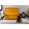 Image 1 : Scissor Jack, Tent Poles, Rubbermaid Tool Box