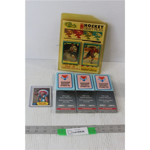 1991 Hockey Draft Picks Cards, (3) Russian Hockey Stars 92, (3) 1991 CHL Award Winners Hockey Cards,