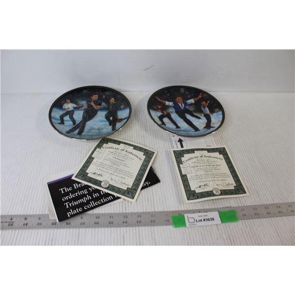 (2) Glen Green Olympics Figure Skating Decorative Plates - 1994 and 1996