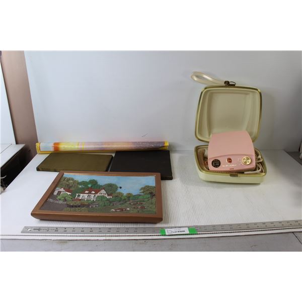 Hoover Hair Dryer - Tested Does Not Power On, Farm Art - 15 1/2" x 11", Coca Cola Poster - , (2) Dis