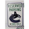 Image 2 : (3) Plastic NHL Hockey Signs - Vancouver Canucks Fans Parking Only