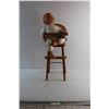 Image 1 : Baby Doll and Wooden High Chair Toys