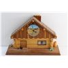 Image 2 : Wooden House Desk Quartz Clock - As Is