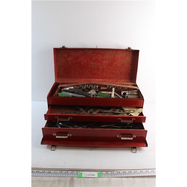 Beach Tool Box Drawer with Assorted Tools - Wrenches, Screwdrivers, Sockets and Misc.