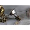 Image 11 : Vintage Brass Lamp, Flood & Assorted Light Bulbs - As Is