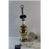 Image 2 : Vintage Brass Lamp, Flood & Assorted Light Bulbs - As Is