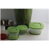 Image 11 : Planter, Assorted Rubbermaid Containers with Lids and Metal Bowl
