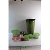 Image 9 : Planter, Assorted Rubbermaid Containers with Lids and Metal Bowl