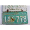 Image 4 : Vintage 1967-69 Saskatchewan License Plates