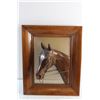 Image 2 : 3D Framed Wooden Horse Head Wall Decoration 17'' x 14''