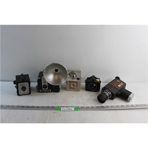 Assorted Vintage Cameras - Kodak, Majestic and Imperial, As Is