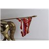 Image 4 : Brass Horse on a Wooden Stand with a Union Jack Flag