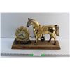 Image 1 : Vintage United Brass Horse Clock - As Is