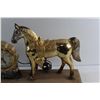 Image 2 : Vintage United Brass Horse Clock - As Is