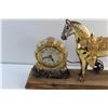 Image 3 : Vintage United Brass Horse Clock - As Is