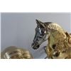 Image 4 : Vintage United Brass Horse Clock - As Is