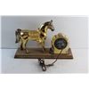 Image 7 : Vintage United Brass Horse Clock - As Is