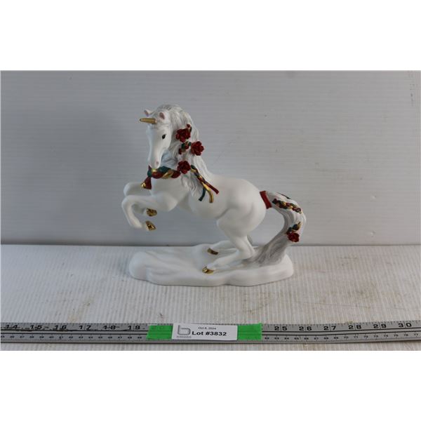 Yuletide Magic Fine Porcelain Unicorn Figurine