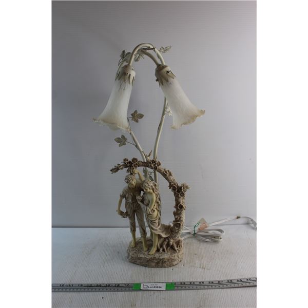 Porcelain Decorative Desk Lamp 25'' - Tested