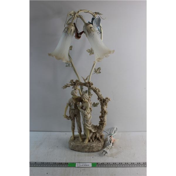 Porcelain Decorative Desk Lamp 25'' - Tested