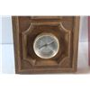 Image 4 : Wooden 3 in 1 Wall Thermometer, Barometer & Humidity Meter and Vintage Motorola Clock - As Is