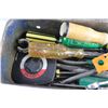 Image 6 : Tool Box with Assorted Tools - Screwdrivers, Wrenches & Measuring Tape