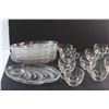 Image 10 : Federal Glass "Homestead" Snack Sets (8) Plates and (10) Tea Cups
