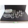 Image 1 : Federal Glass "Homestead" Snack Sets (8) Plates and (10) Tea Cups