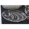 Image 5 : Federal Glass "Homestead" Snack Sets (8) Plates and (10) Tea Cups