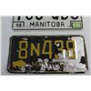 Image 3 : (2) Manitoba License Plates
