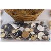 Image 3 : Wicker Fruit Basket & (5) Assorted Bags of Buttons