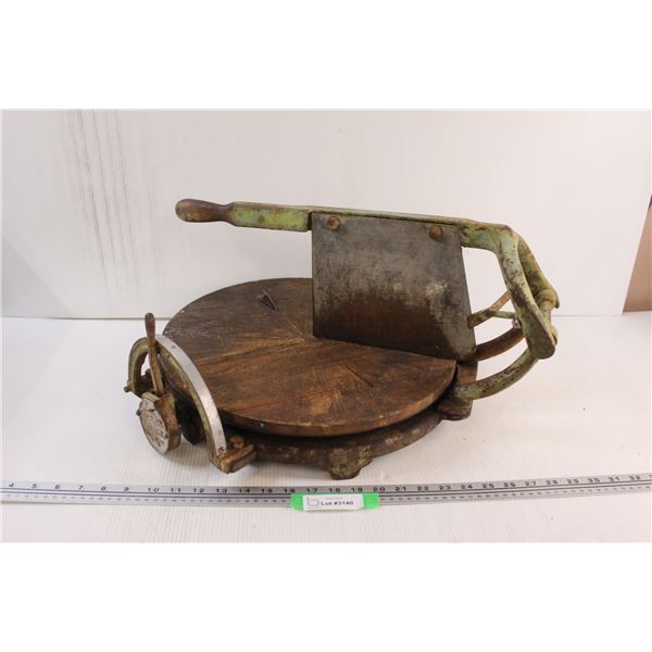 Antique Cheese Cutting Board - 16" Cutting Surface - Some Wear, as is