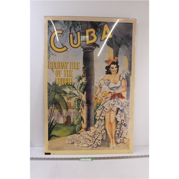 * Cuba Print on Poster Board - 36" x 24" - Sealed
