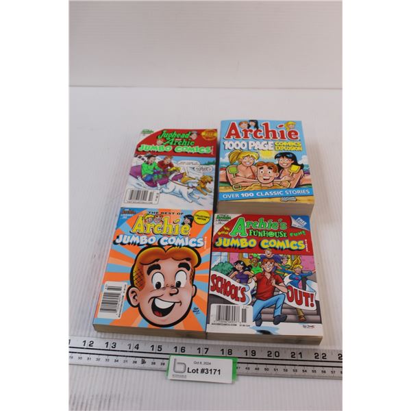 (4) Archie Library Comic Books - Assorted