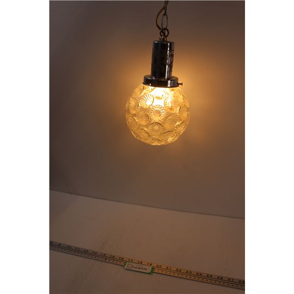 Clear Glass Swag Lamp - Works - 10" x 6"