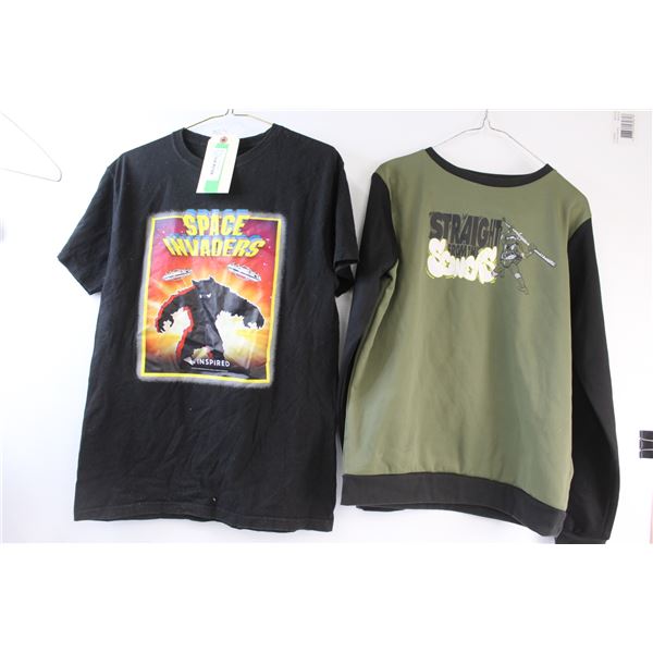 Space Invaders Shirt & Teenage Mutant Ninja Turtles Sweater - Youth Size 14-16