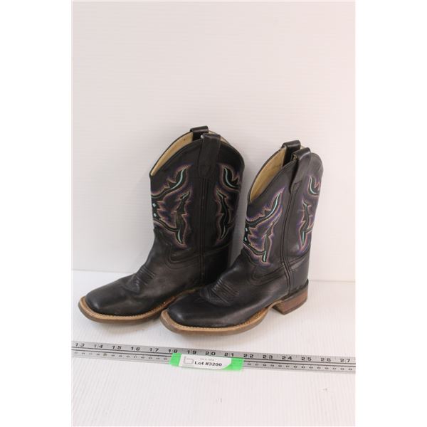 Old West Youth Cowboy Boots - Girls Size 2